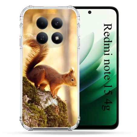 Coque Renforcée Pour Redmi Note 15 4G Animal Ecureuil Bois
