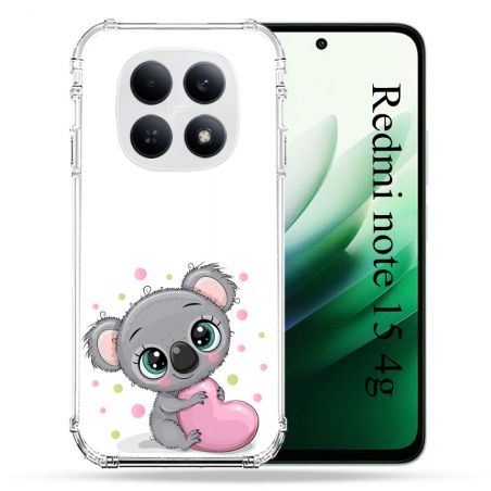 Coque Renforcée Pour Redmi Note 15 4G Animal Koala Cœur