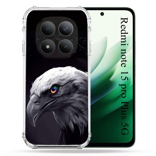 Coque Renforcée Pour Redmi Note 15 Pro Plus 5G Animal Aigle Royal Noir