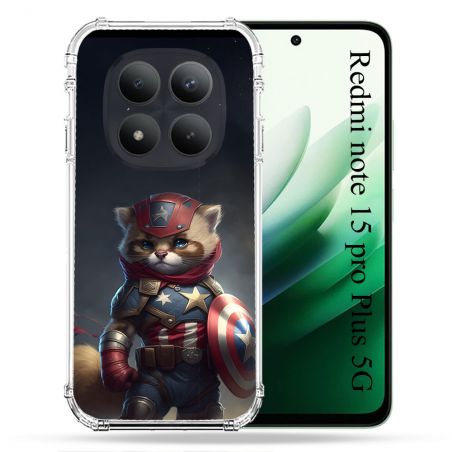 Coque Renforcée Pour Redmi Note 15 Pro Plus 5G Animal Chat America