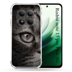 Coque Renforcée Pour Redmi Note 15 Pro Plus 5G Animal Chat Gris