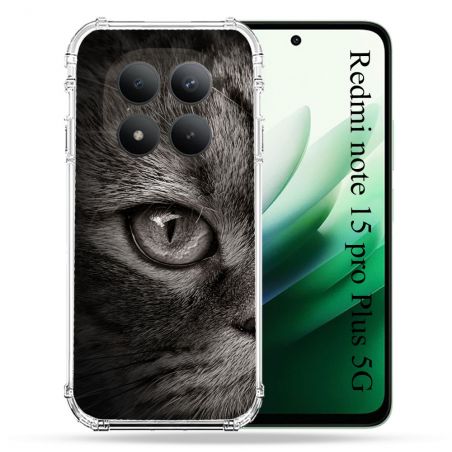 Coque Renforcée Pour Redmi Note 15 Pro Plus 5G Animal Chat Gris