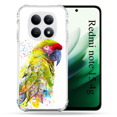 Coque Renforcée Pour Redmi Note 15 4G Animal Perroquet Jaune