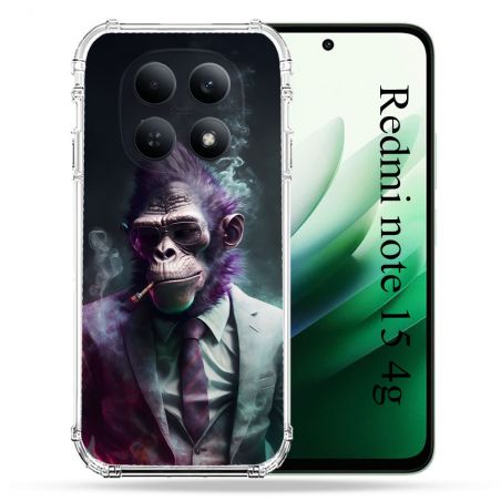 Coque Renforcée Pour Redmi Note 15 4G Animal Singe Business