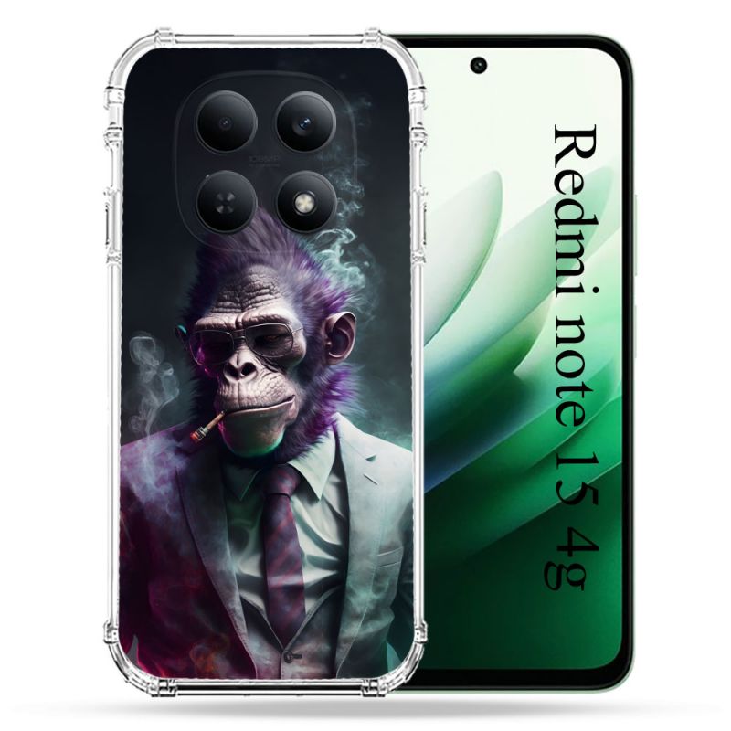 Coque Renforcée Pour Redmi Note 15 4G Animal Singe Business
