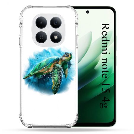 Coque Renforcée Pour Redmi Note 15 4G Animal Tortue Blanche multicolore