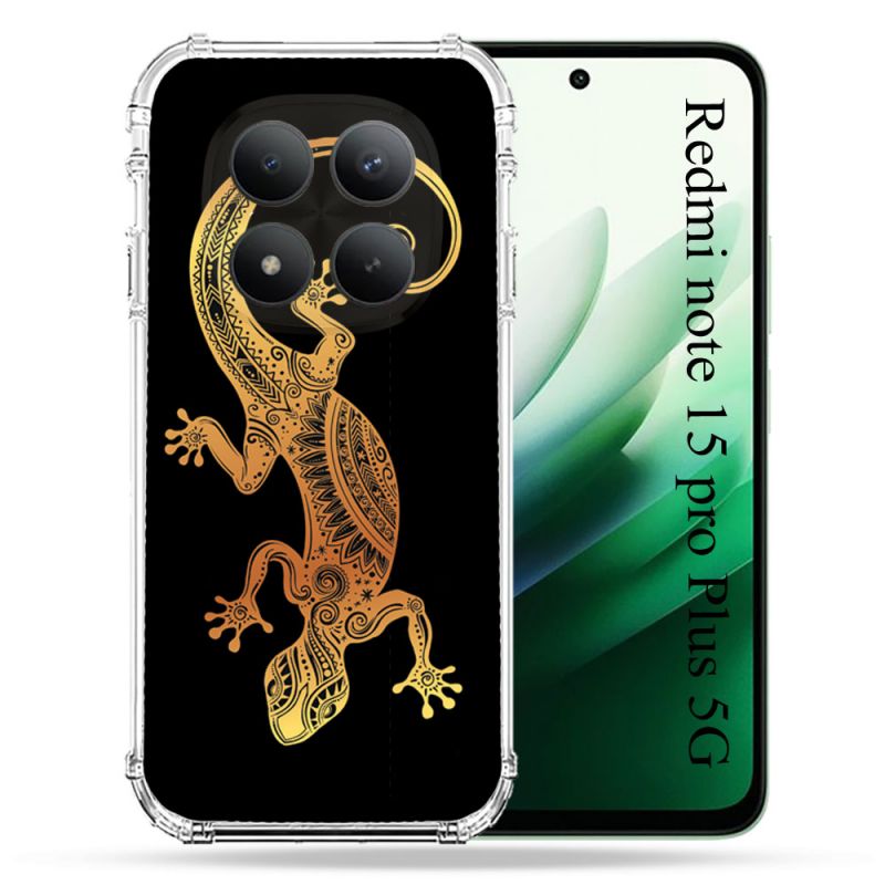 Coque Renforcée Pour Redmi Note 15 Pro Plus 5G Animal Lezard Noir