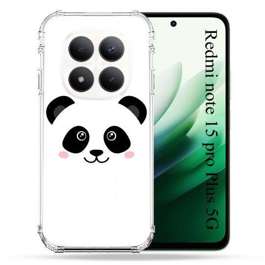 Coque Renforcée Pour Redmi Note 15 Pro Plus 5G Animal Panda Blanc