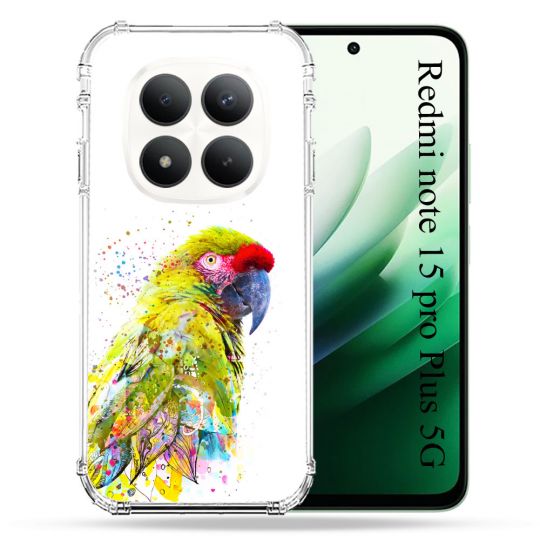 Coque Renforcée Pour Redmi Note 15 Pro Plus 5G Animal Perroquet Jaune