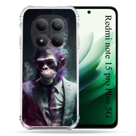 Coque Renforcée Pour Redmi Note 15 Pro Plus 5G Animal Singe Business