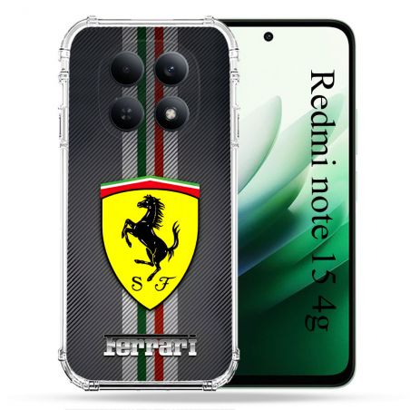 Coque Renforcée Pour Redmi Note 15 4G Ferrari Carbone