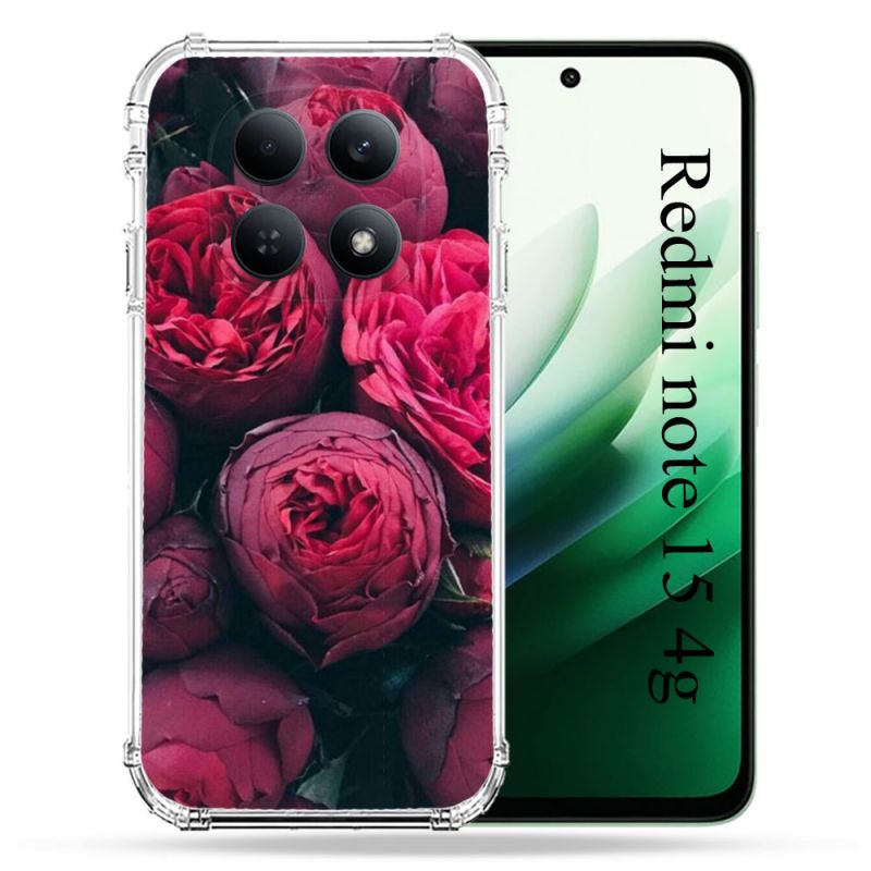Coque Renforcée Pour Redmi Note 15 4G Fleur Pivoine
