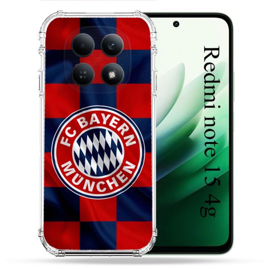 Coque Renforcée Pour Redmi Note 15 4G Foot Bayern Munich Carreaux