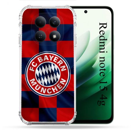 Coque Renforcée Pour Redmi Note 15 4G Foot Bayern Munich Carreaux