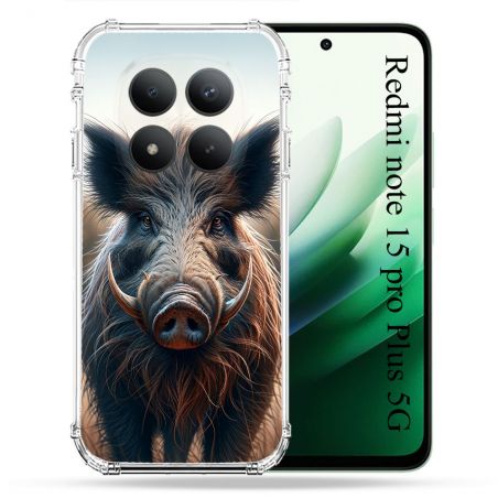 Coque Renforcée Pour Redmi Note 15 Pro Plus 5G Chasse Sanglier Attaque