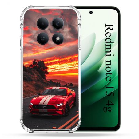 Coque Renforcée Pour Redmi Note 15 4G Ford Mustang GT500 Rouge