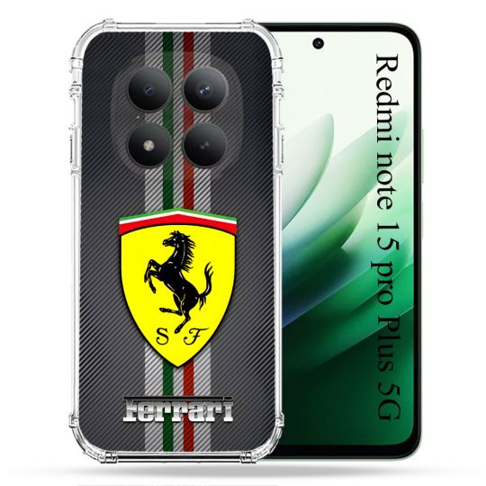 Coque Renforcée Pour Redmi Note 15 Pro Plus 5G Ferrari Carbone