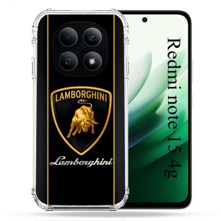 Coque Renforcée Pour Redmi Note 15 4G Lamborghini Carbone