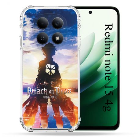 Coque Renforcée Pour Redmi Note 15 4G Manga Attaque Titans Soleil