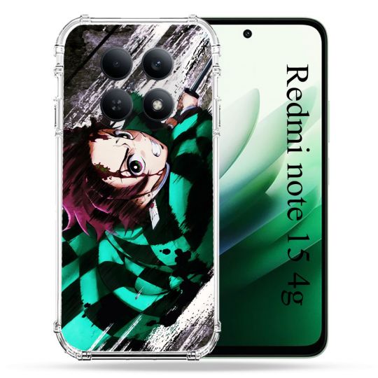 Coque Renforcée Pour Redmi Note 15 4G Manga Demon Slayer Tanjiro