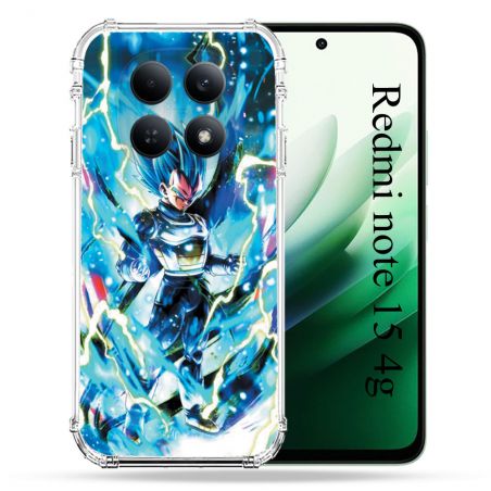 Coque Renforcée Pour Redmi Note 15 4G Manga Dragon Ball Vegeta Bleu