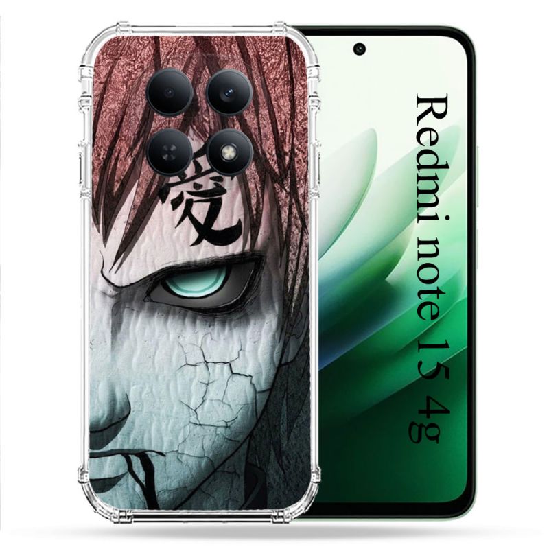 Coque Renforcée Pour Redmi Note 15 4G Manga Naruto Gaara