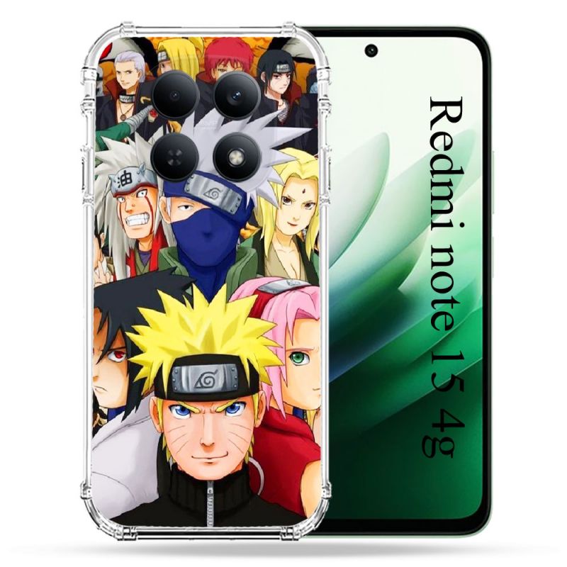 Coque Renforcée Pour Redmi Note 15 4G Manga Naruto Team