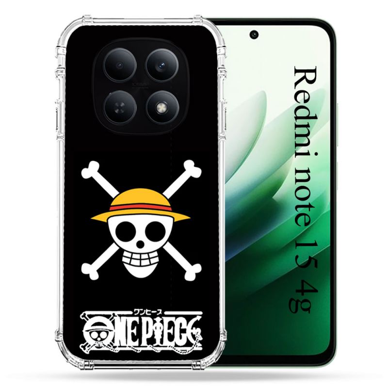 Coque Renforcée Pour Redmi Note 15 4G Manga One Piece Tete de Mort
