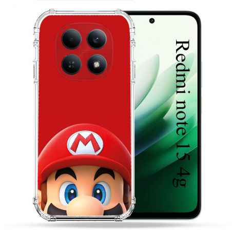 Coque Renforcée Pour Redmi Note 15 4G Mario Rouge