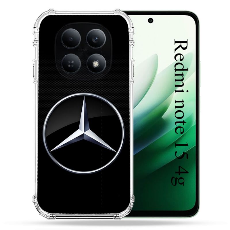 Coque Renforcée Pour Redmi Note 15 4G Mercedes Carbone