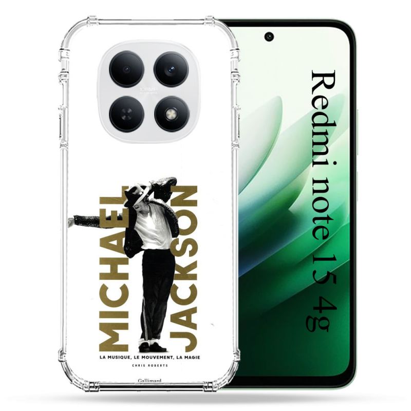 Coque Renforcée Pour Redmi Note 15 4G Michael Jackson Blanc