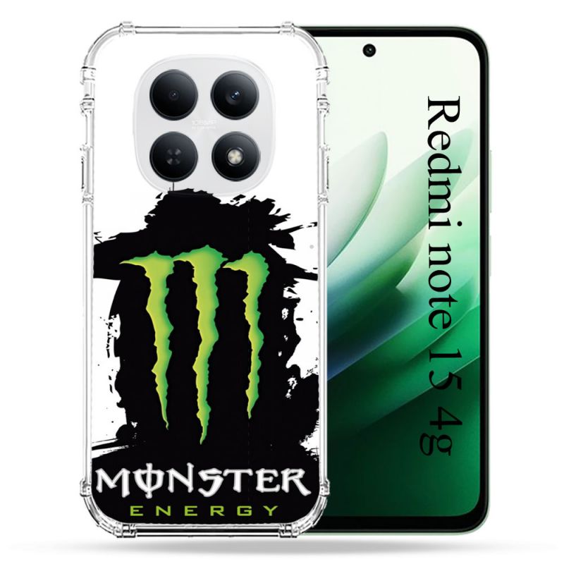 Coque Renforcée Pour Redmi Note 15 4G Monster Energy Tache