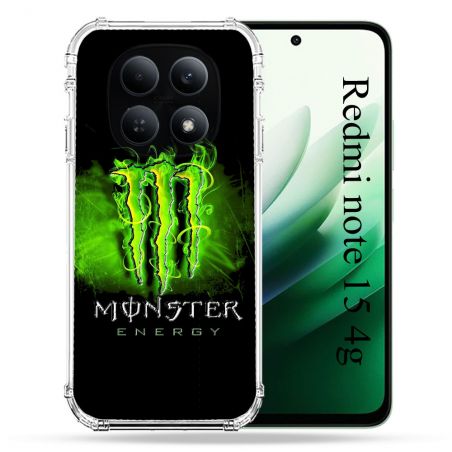 Coque Renforcée Pour Redmi Note 15 4G Monster Energy Vert