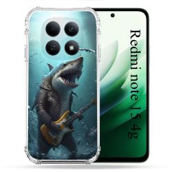 Coque Renforcée Pour Redmi Note 15 4G Musique Rock Requin