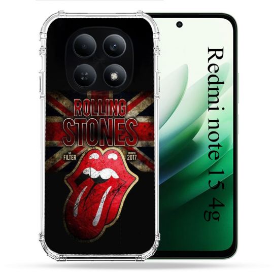 Coque Renforcée Pour Redmi Note 15 4G Musique Rolling Stones