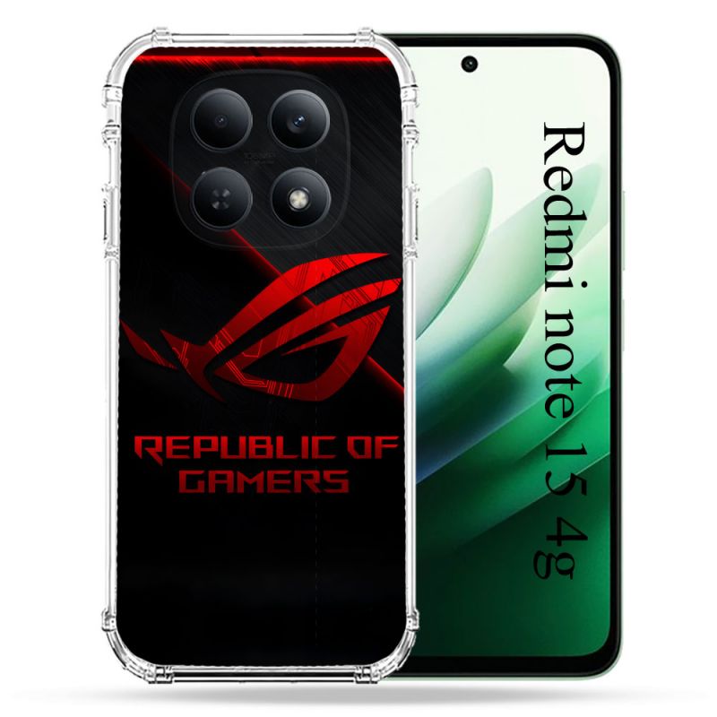 Coque Renforcée Pour Redmi Note 15 4G ROG Rouge