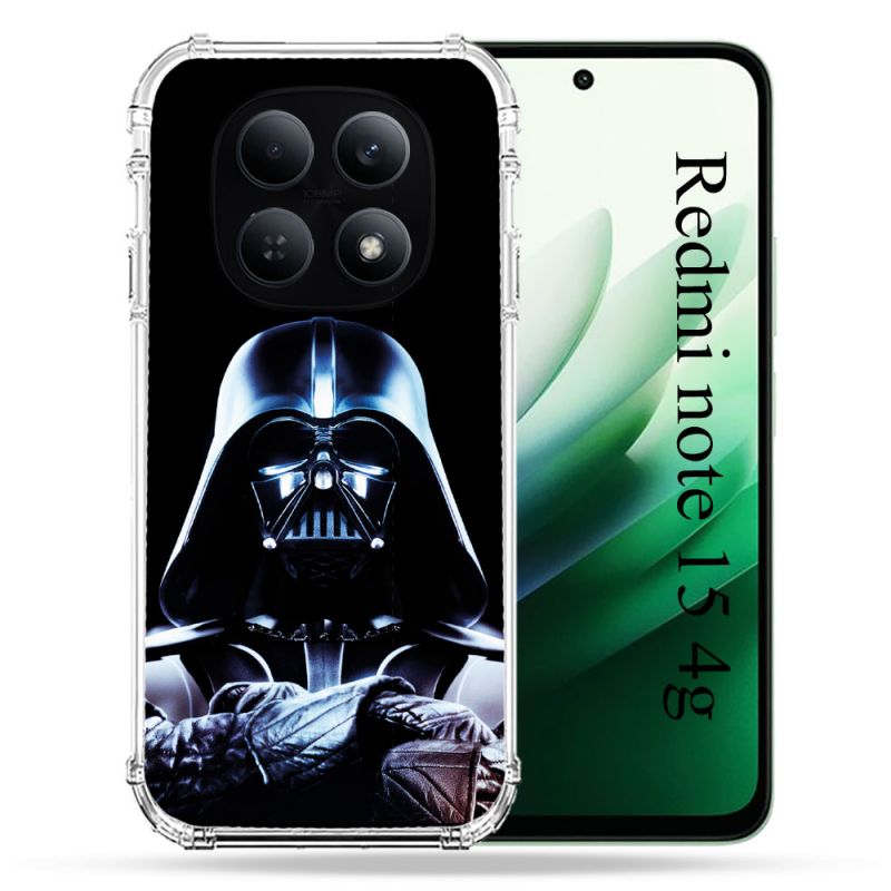 Coque Renforcée Pour Redmi Note 15 4G Star Wars - Dark Vador Noir