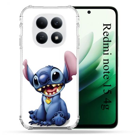 Coque Renforcée Pour Redmi Note 15 4G Stitch Blanc
