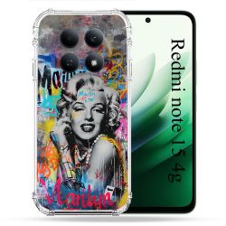 Coque Renforcée Pour Redmi Note 15 4G Street Art Maryline Monroe