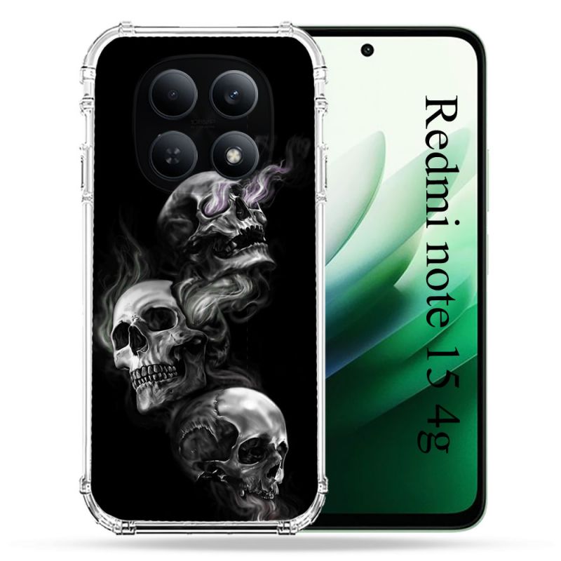 Coque Renforcée Pour Redmi Note 15 4G Tete de Mort Triple