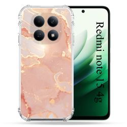 Coque Renforcée Pour Redmi Note 15 4G Texture Marbre Rose