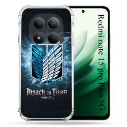 Coque Renforcée Pour Redmi Note 15 Pro Plus 5G Manga Attaque Titans Noir