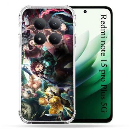 Coque Renforcée Pour Redmi Note 15 Pro Plus 5G Manga Demon Slayer Groupe