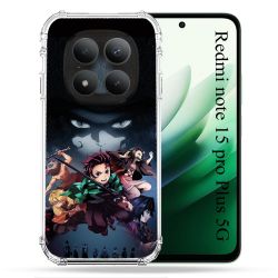 Coque Renforcée Pour Redmi Note 15 Pro Plus 5G Manga Demon Slayer Noir