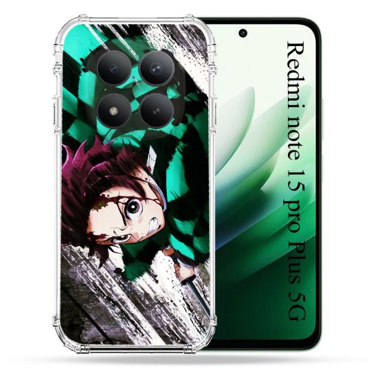 Coque Renforcée Pour Redmi Note 15 Pro Plus 5G Manga Demon Slayer Tanjiro