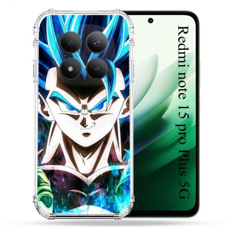 Coque Renforcée Pour Redmi Note 15 Pro Plus 5G Manga Dragon Ball Gogeta Visage