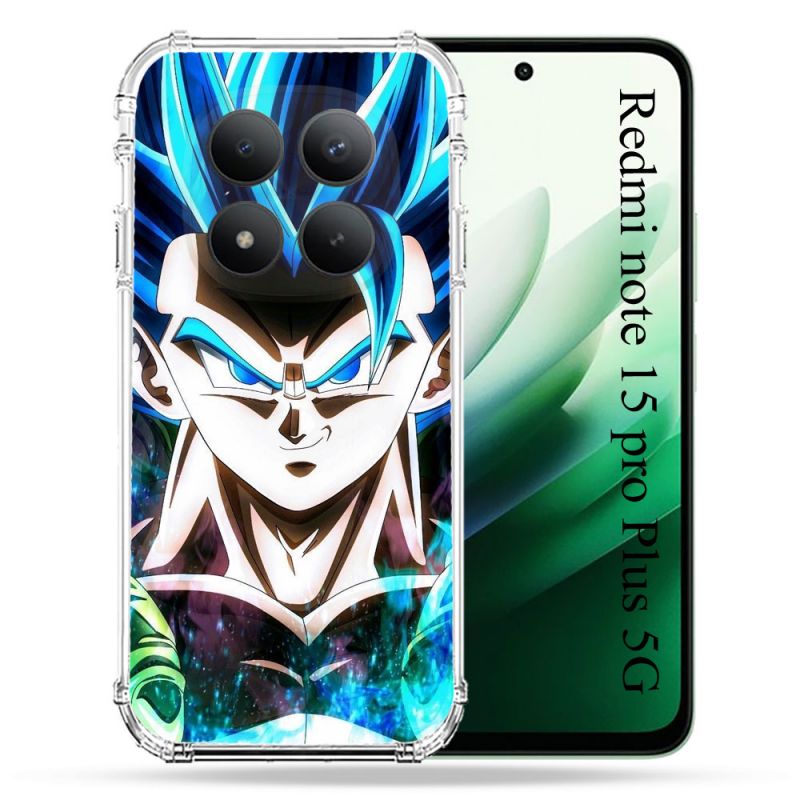 Coque Renforcée Pour Redmi Note 15 Pro Plus 5G Manga Dragon Ball Gogeta Visage