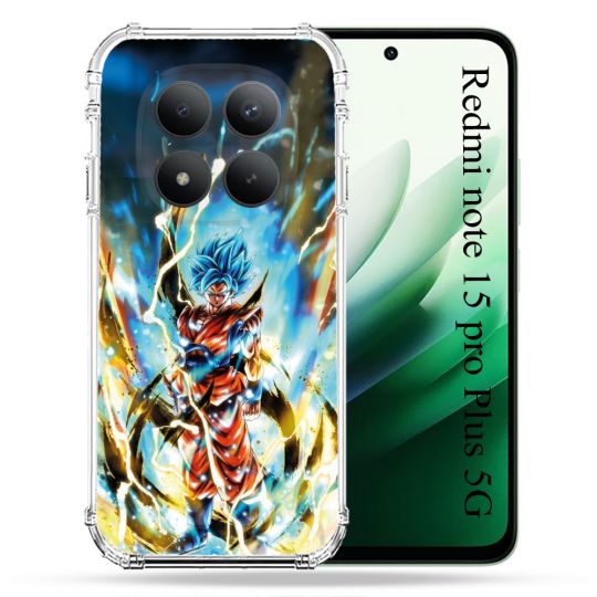 Coque Renforcée Pour Redmi Note 15 Pro Plus 5G Manga Dragon Ball Sangoku Blanc
