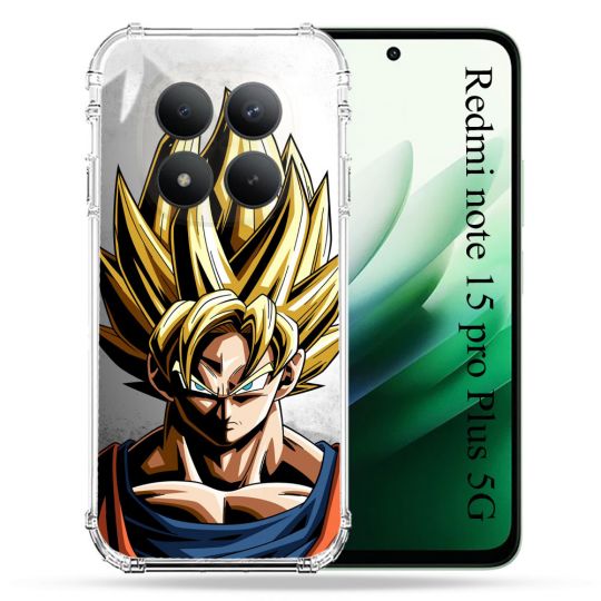 Coque Renforcée Pour Redmi Note 15 Pro Plus 5G Manga Dragon Ball Sangoku Portrait