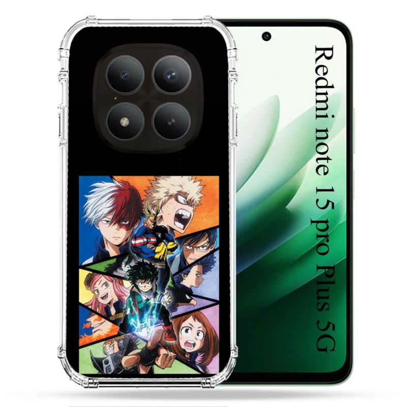 Coque Renforcée Pour Redmi Note 15 Pro Plus 5G Manga My Hero Academia Noir